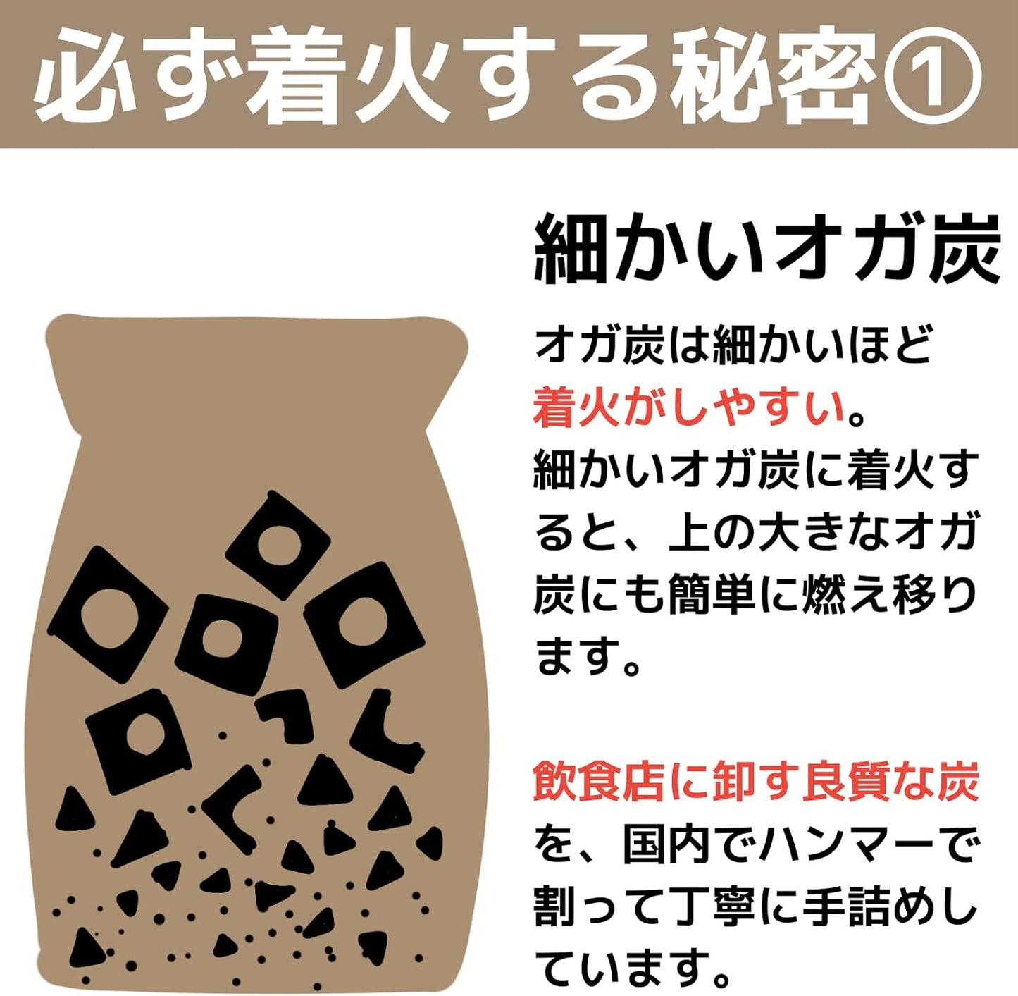 【TFS】 Barbieオガ炭 (2人〜4人程度)着火剤付き キャンプ&個人BBQ向け 火が付きやすいです(いつもありがとうございます) (1回分)