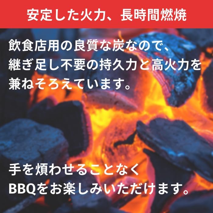 【TFS】BBQオガ炭【5kg】長時間燃焼 コンパクトサイズ 煙無し キャンプ 持ち運び便利 火が付きにくいです（すいません）