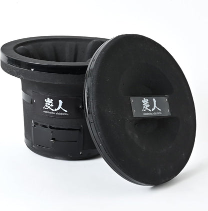 【TFS】 炭人七輪 業務用 3~4人向け 卓上七輪 七輪焼肉 BBQ キャンプ 重さ5.8kg 直径27cm 高さ20cm TY-01