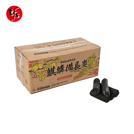 【TFS】麒麟備長炭（オガ炭）10kg 小丸 長時間燃焼 灰分2% 炭火焼鳥店御用達 火が付きにくいです（すいません）